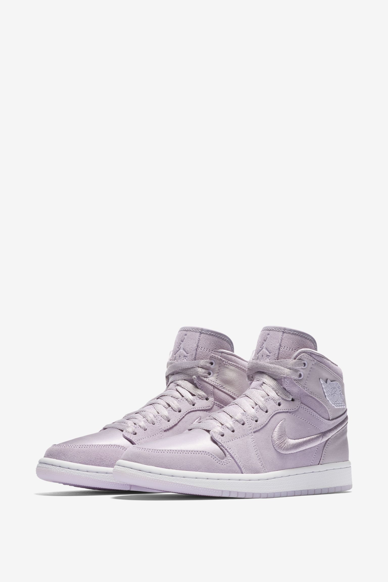 Nike Air Jordan 1 Mid Barely Grape Black White Shoes GS