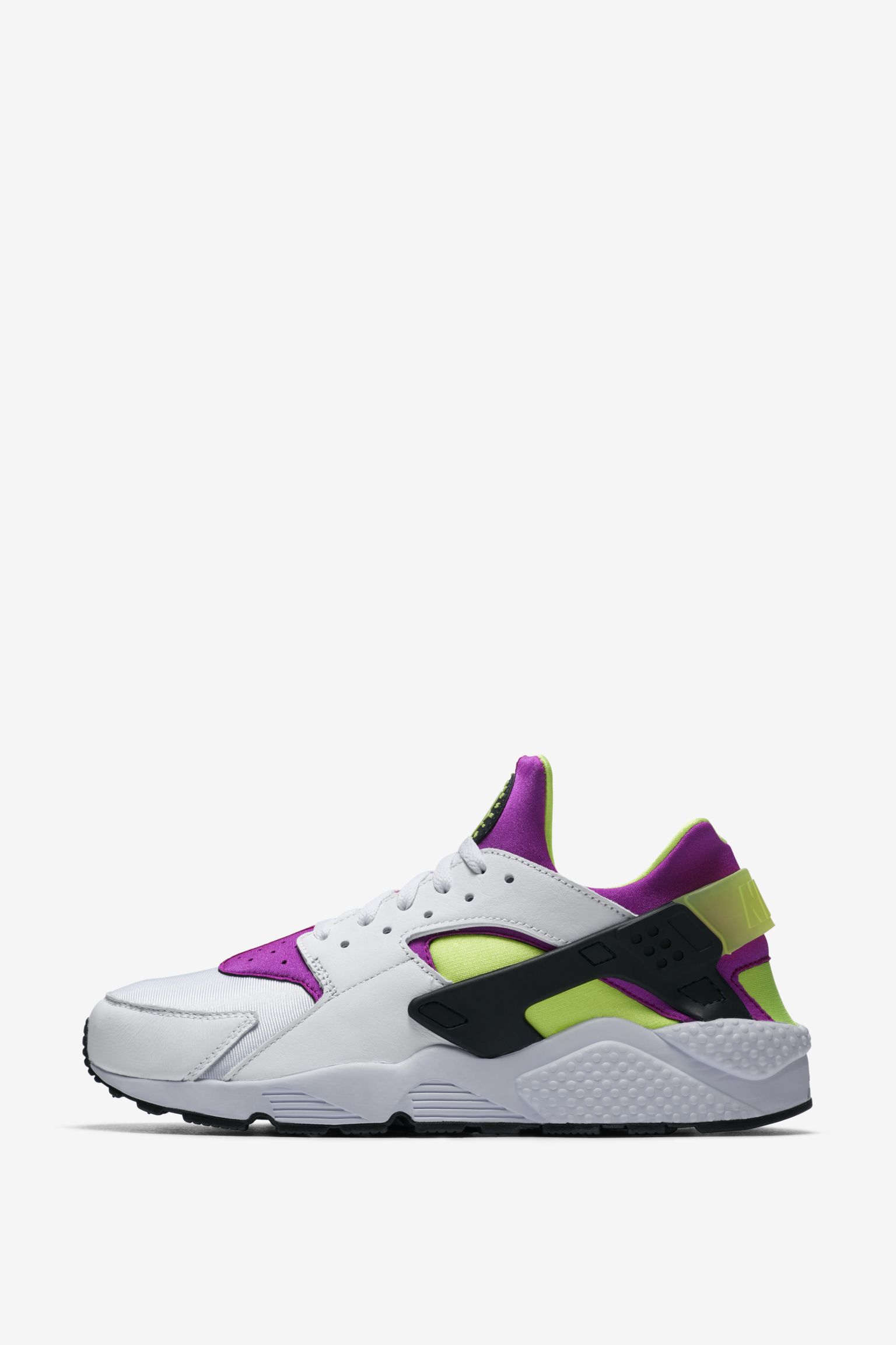 Nike Air Huarache Run ''White & Neon Yellow & Magenta' Release