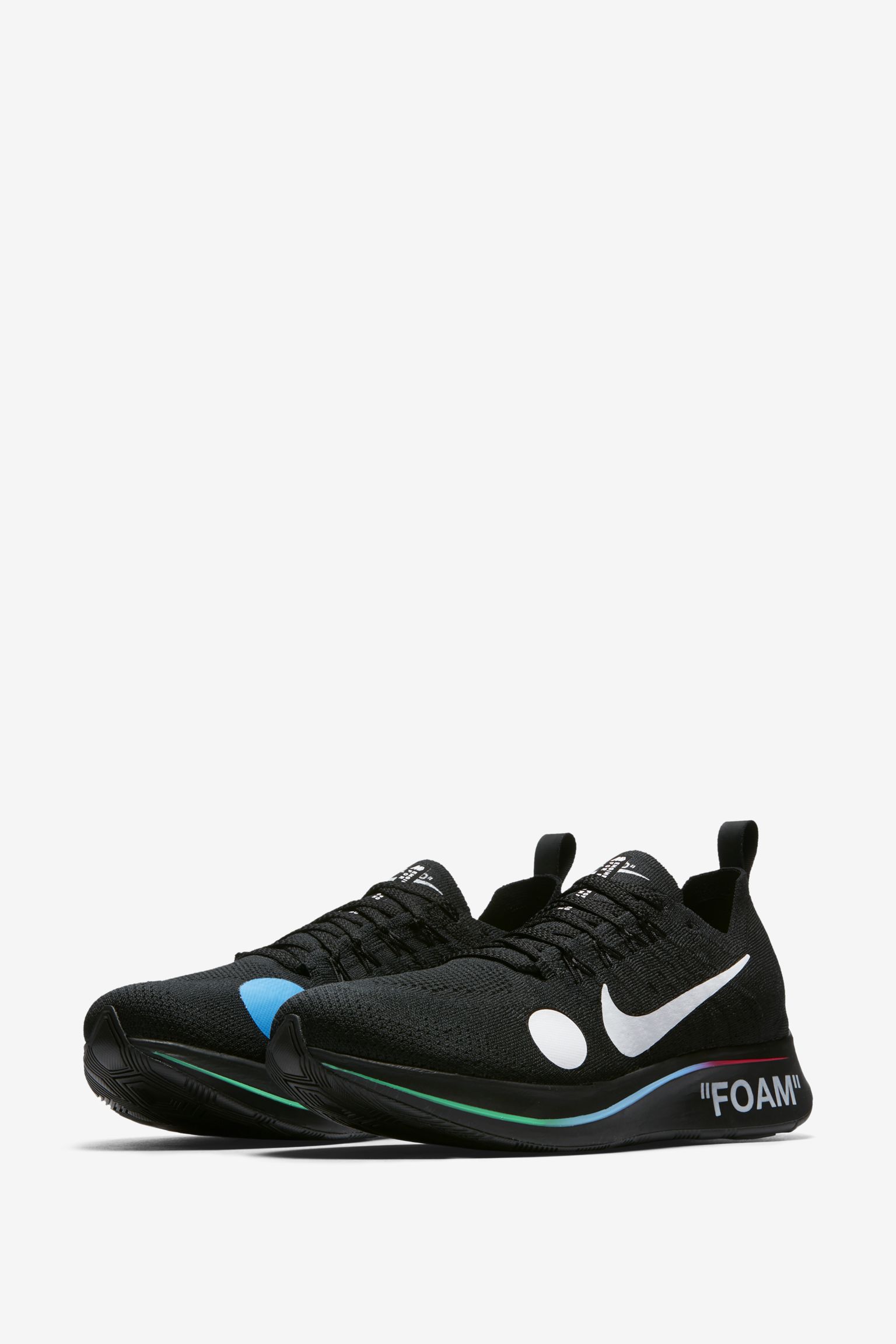 通販 Fly Zoom Nike Mercurial White & 'Black Off-White Flyknit シューズ