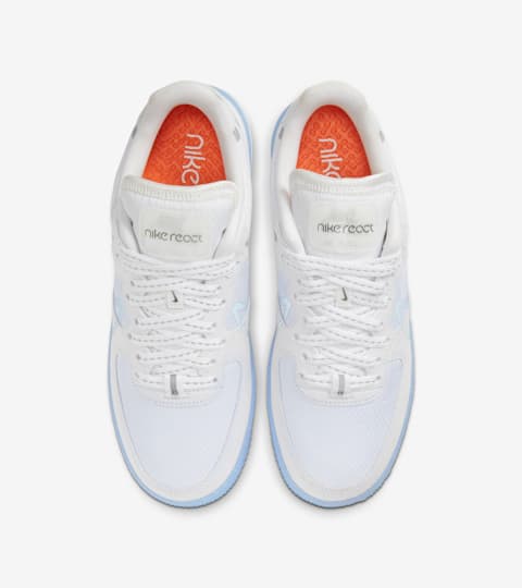 tênis nike air force 1 react light bone