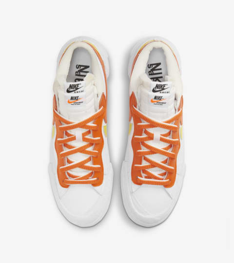 blazer low x sacai magma orange