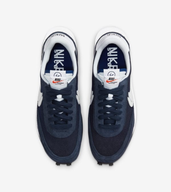 LDWaffle x sacai x Fragment Blackened Blue Release Date. Nike SNKRS
