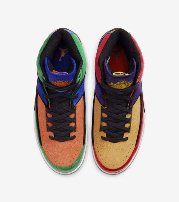 Two color nike shoes top