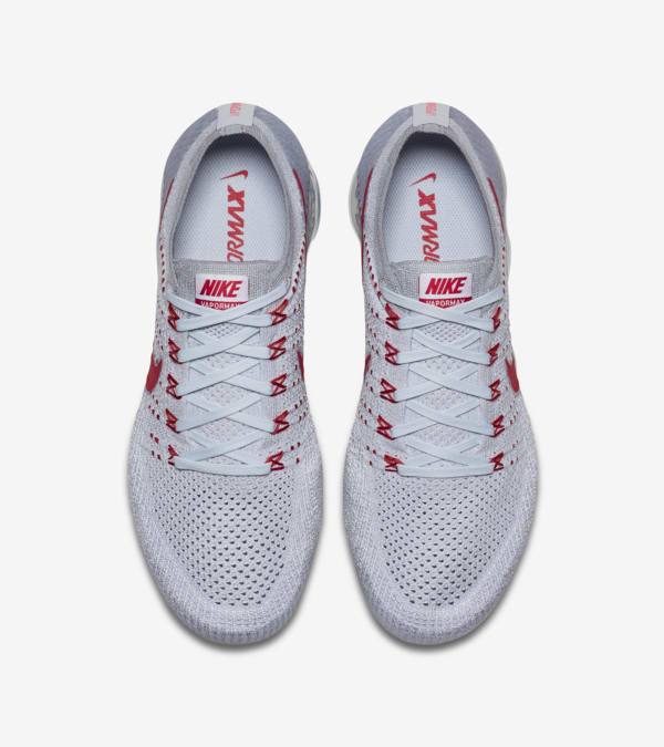Nike Air VaporMax Pure Platinum University Red Nike SNKRS