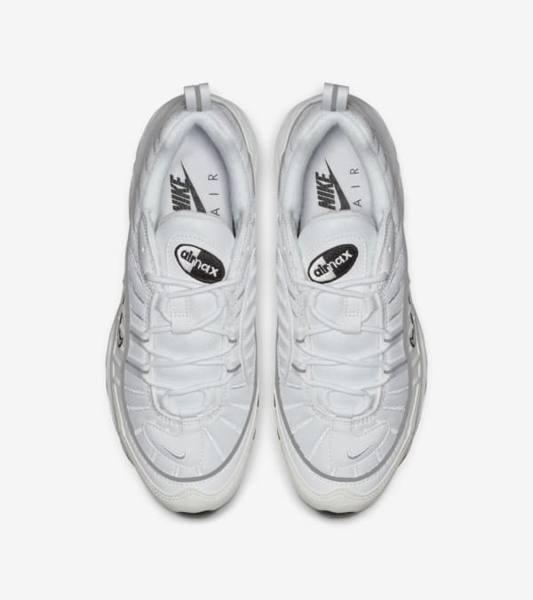 Air max 98 triple white reflective silver shop