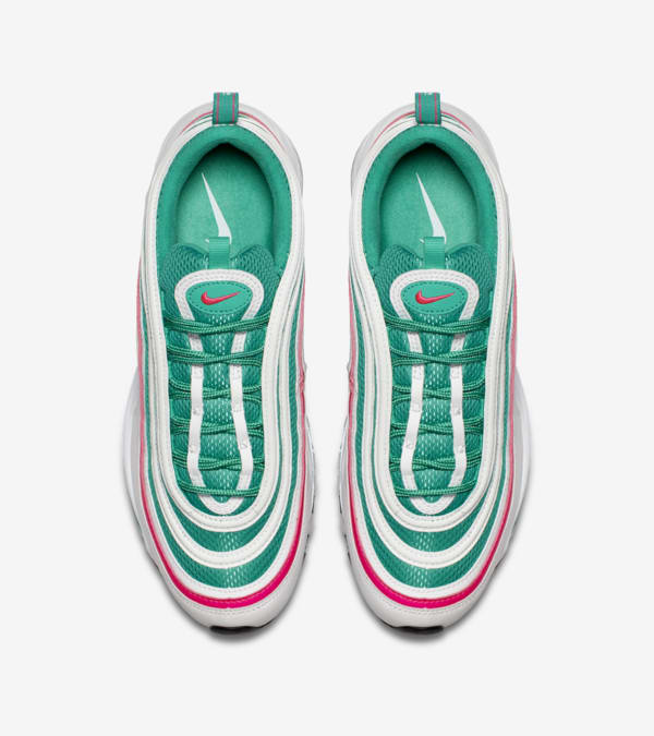 Nike Air Max 97 White Kinetic Green Pink Blast Release Date. Nike SNKRS