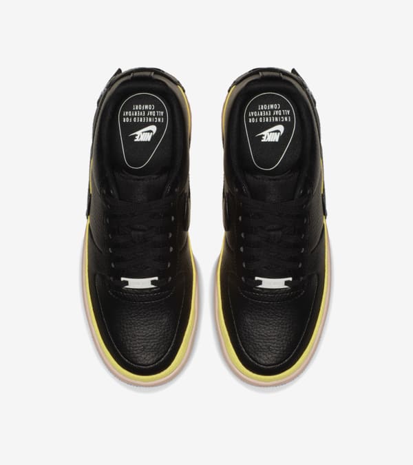 Women s Nike Air Force 1 Jester XX 1 Reimagined Black Sonic Yellow Release Date. Nike SNKRS