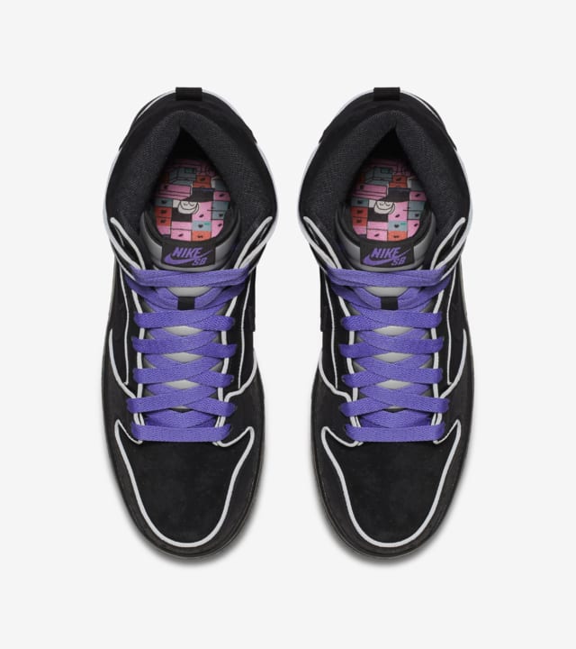Dunk sb high black purple box 2025