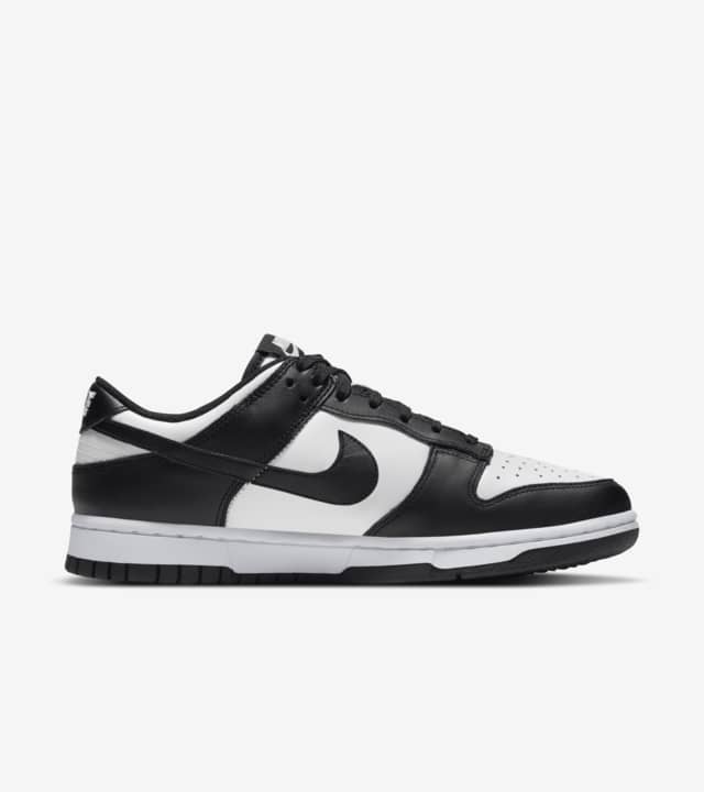 nike women's dunk low black white