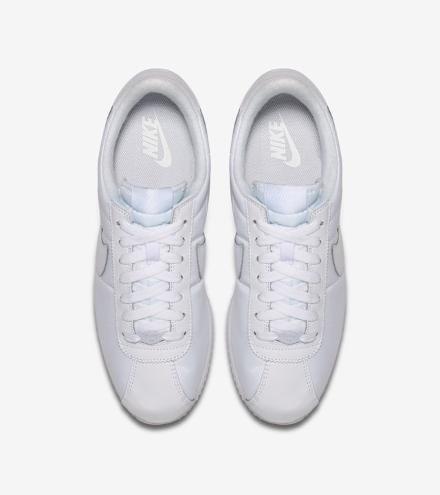 mens nike cortez all white