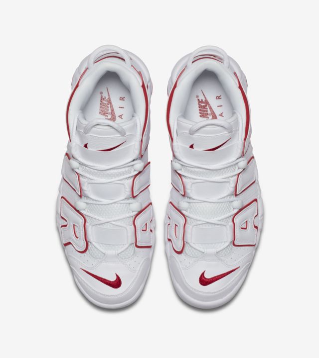 nike air more uptempo white red
