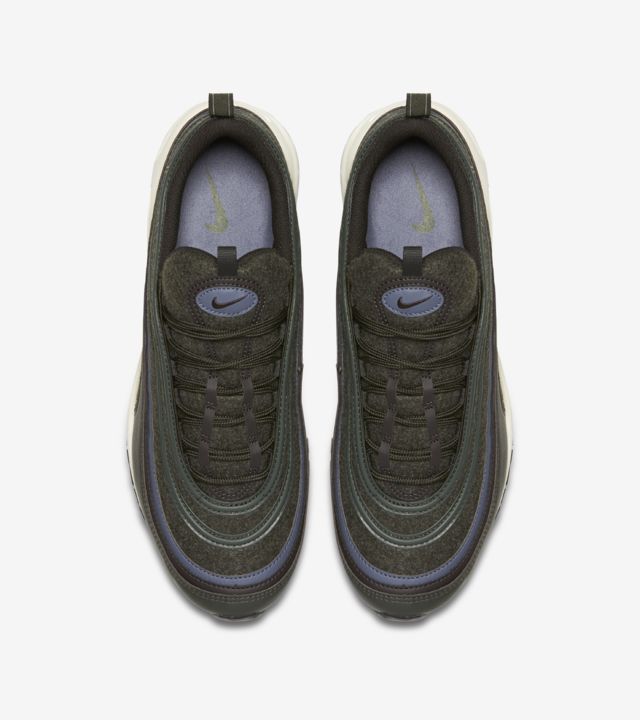 nike air max 97 trainers sequoia university red metallic