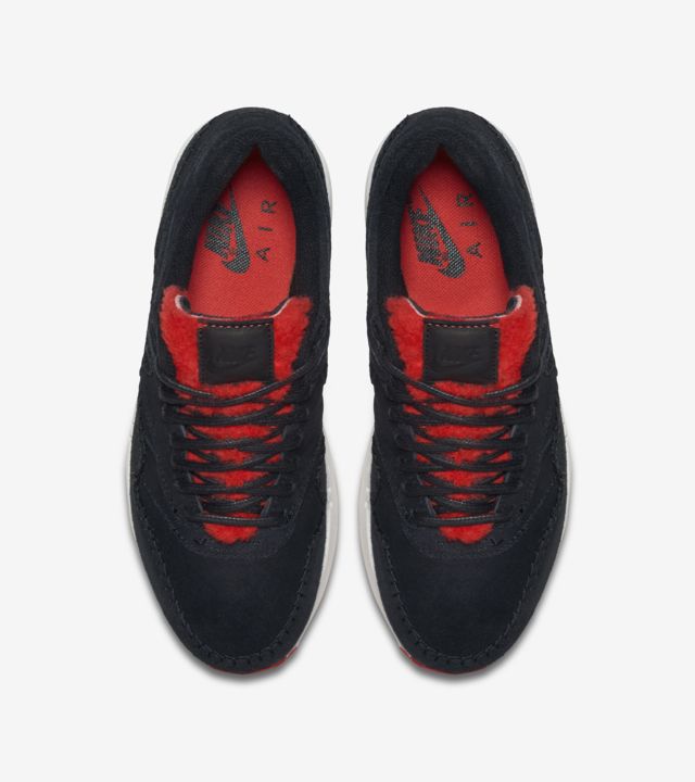 Women's Nike Air Max 1 Premium 'Black & Action Red'. Nike SNKRS US