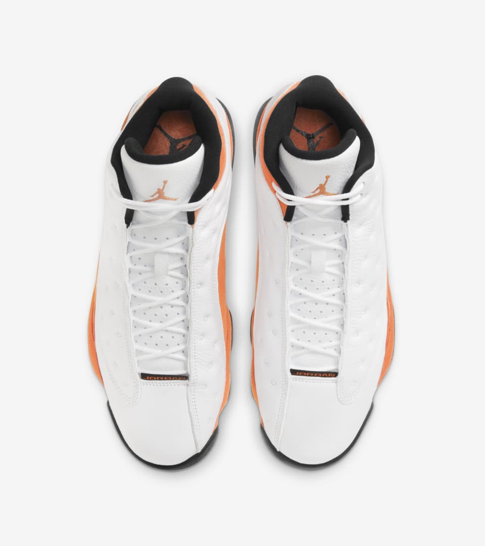 Black and orange jordan cheap 13