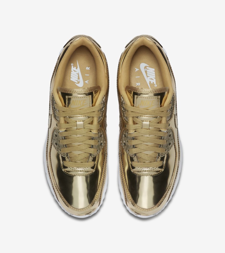 NIKE公式】レディース エア マックス 90 'Metallic Gold' (CQ6639-700