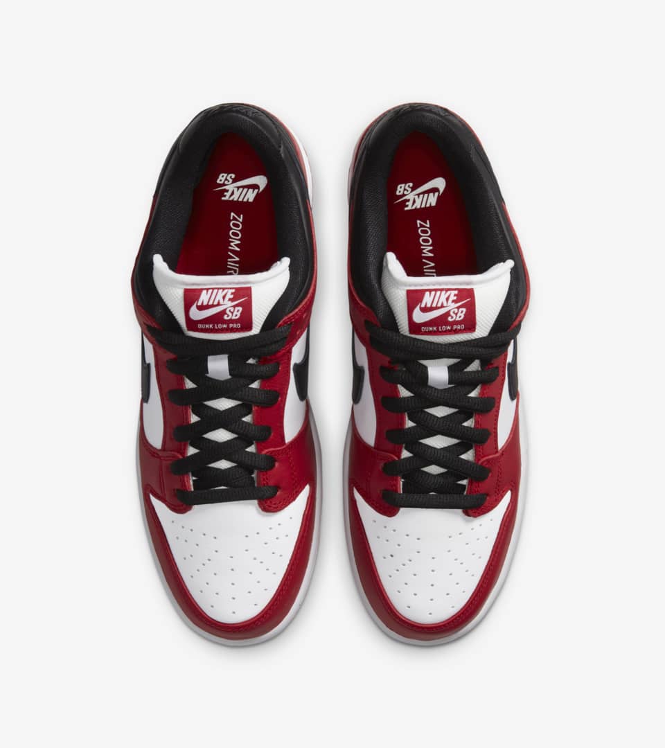 US10Nike SB Dunk Low Varsity Red and White