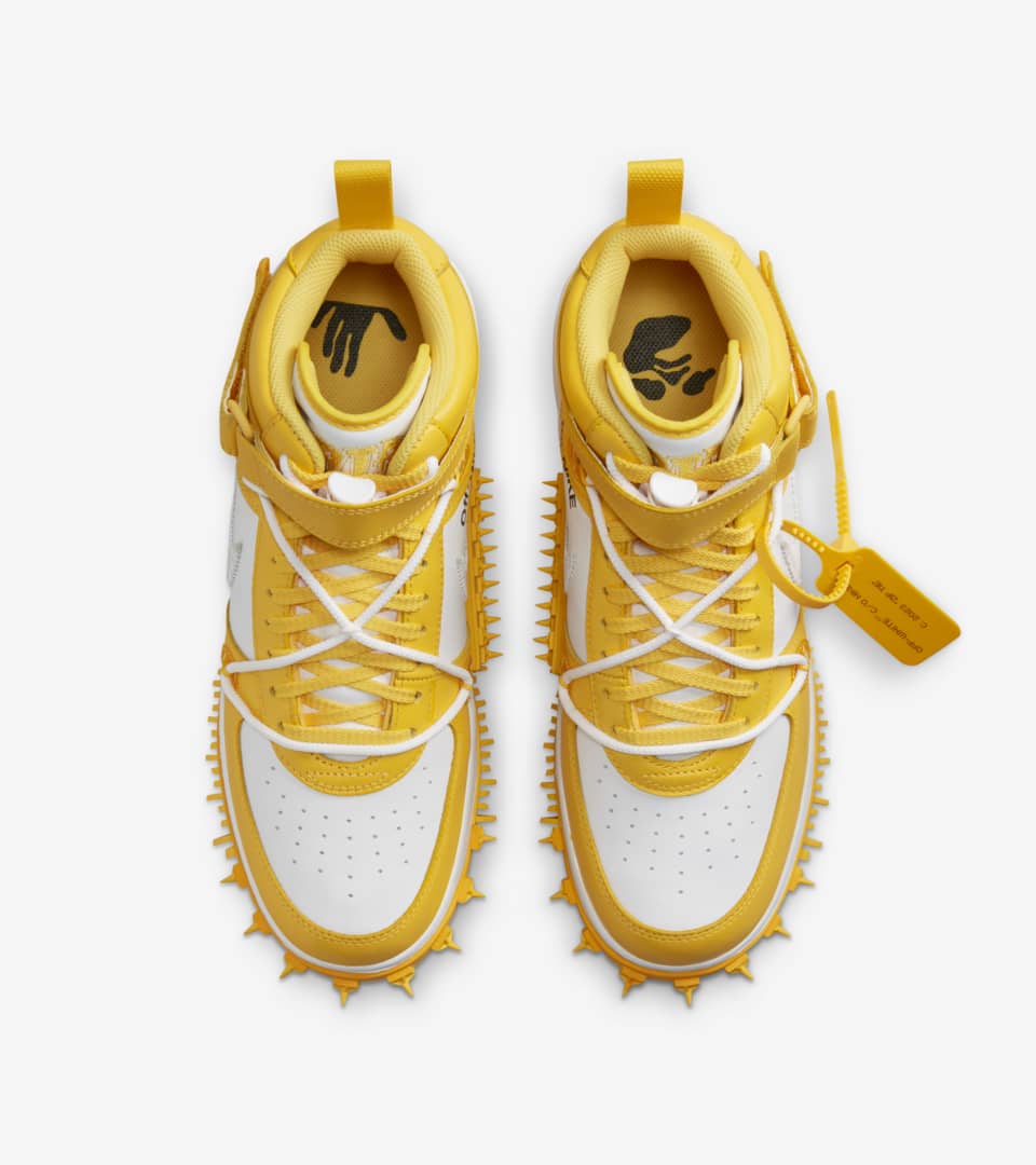 off white nike air force yellow