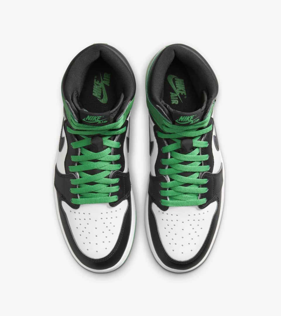 Nike Air Jordan 1 Black and Lucky Green\