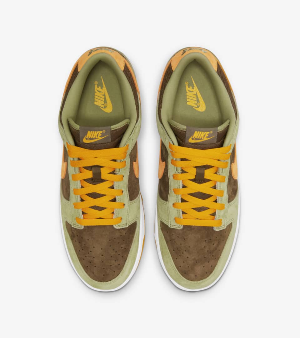 JustFreshKicks on X: The Nike Dunk Low Dusty Olive releases tomorrow at  10am ET 🧡🫒 Link ->   / X