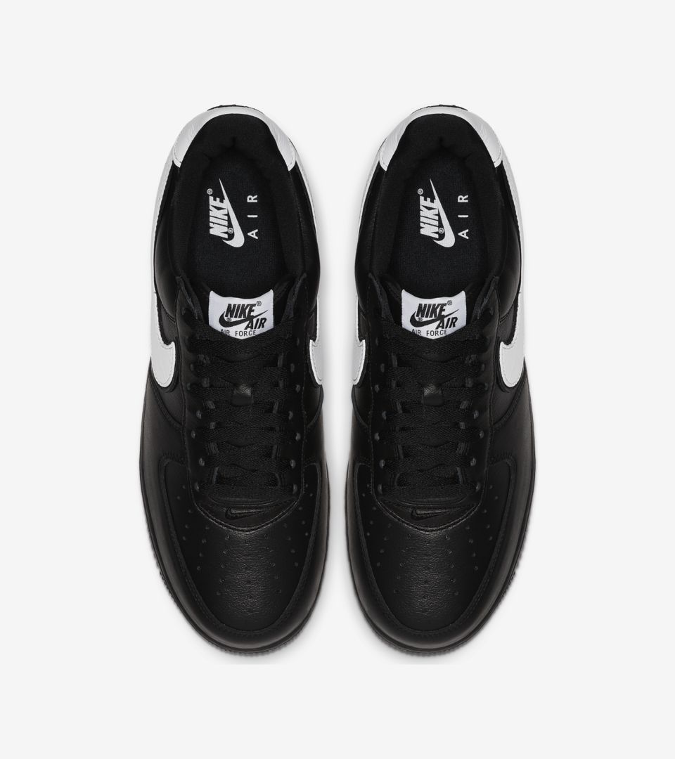 black and white air force 1 double swoosh