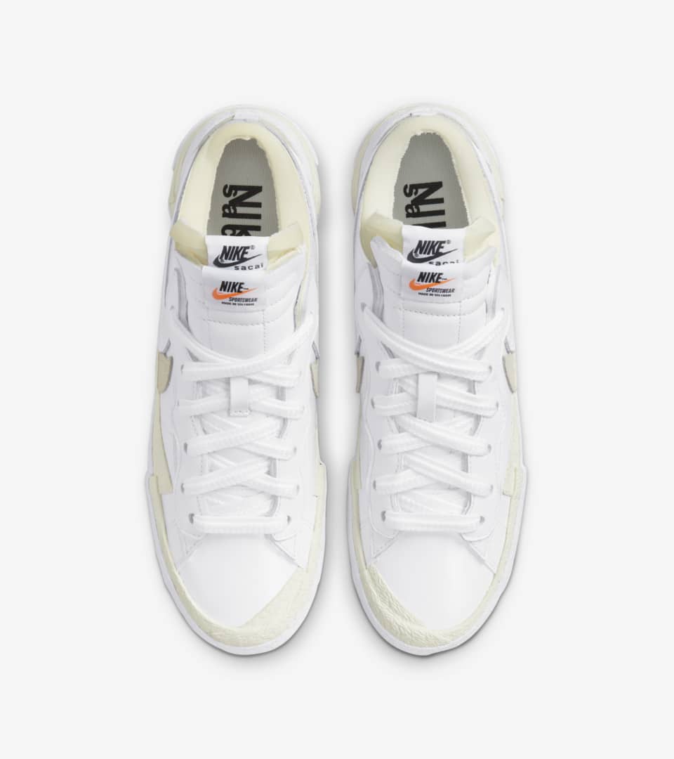 Blazer Low x sacai 'White Patent Leather' (DM6443-100) Release Date. Nike  SNKRS