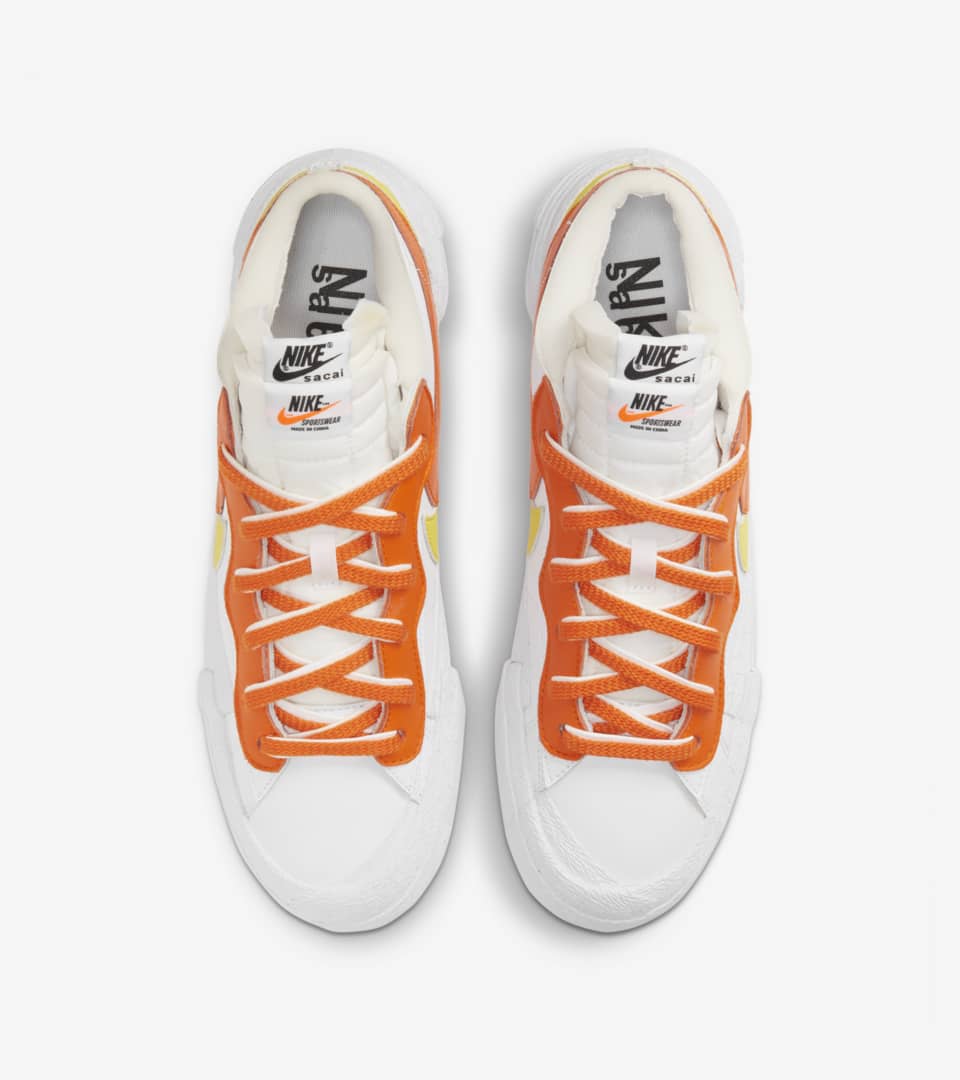 Blazer Low x sacai Magma Orange Release Date. Nike SNKRS