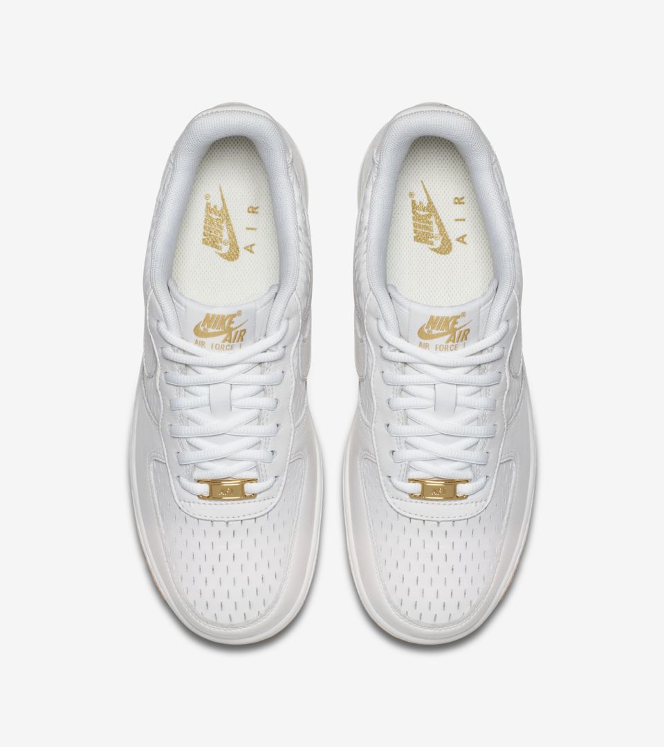 nike air force 1 white with gold