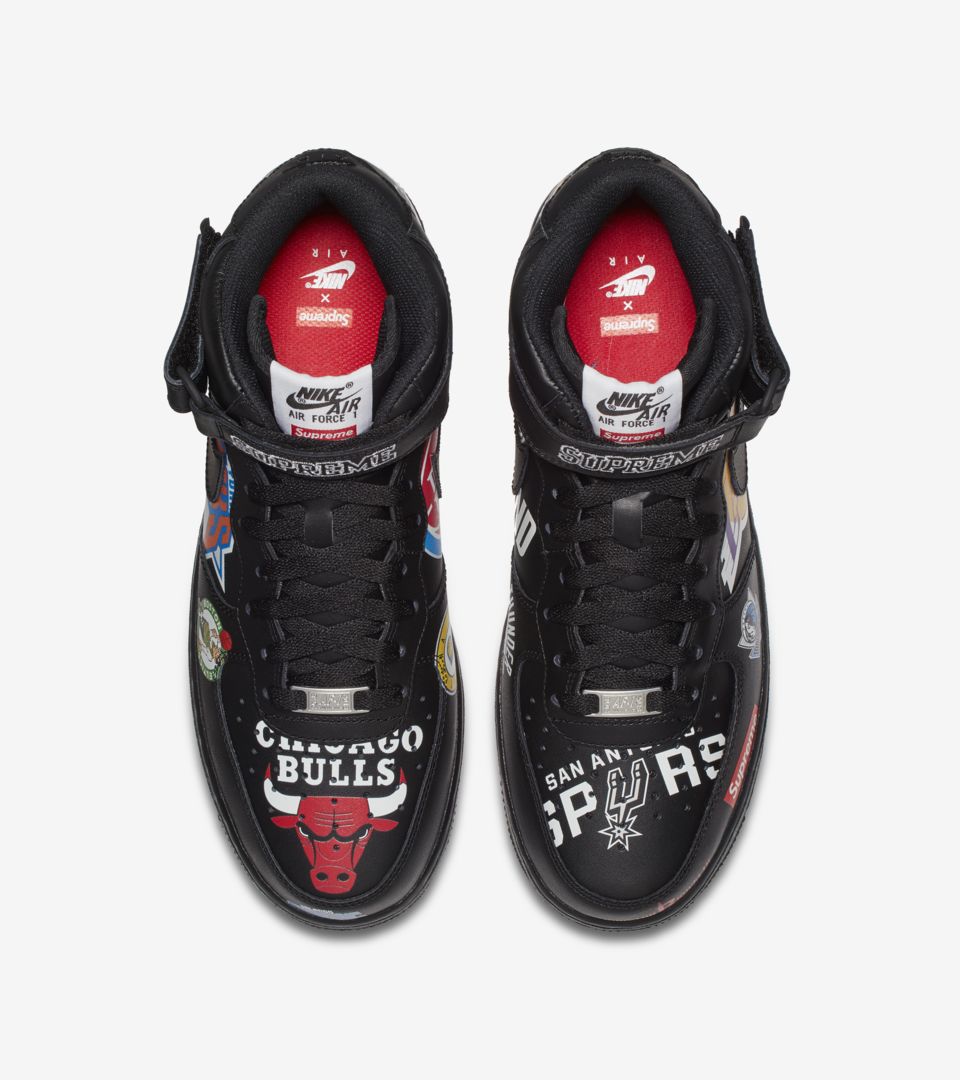 Nike Air Force 1 Mid Supreme NBA 'Black' Release Date. Nike SNKRS