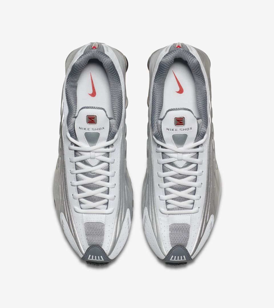 Nike Shox R4 'White & Comet Red & Metallic Silver' Release Date 