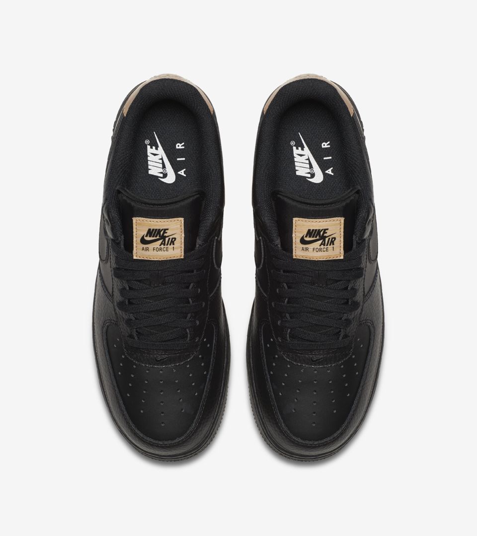 nike air force 1 black with brown bottom