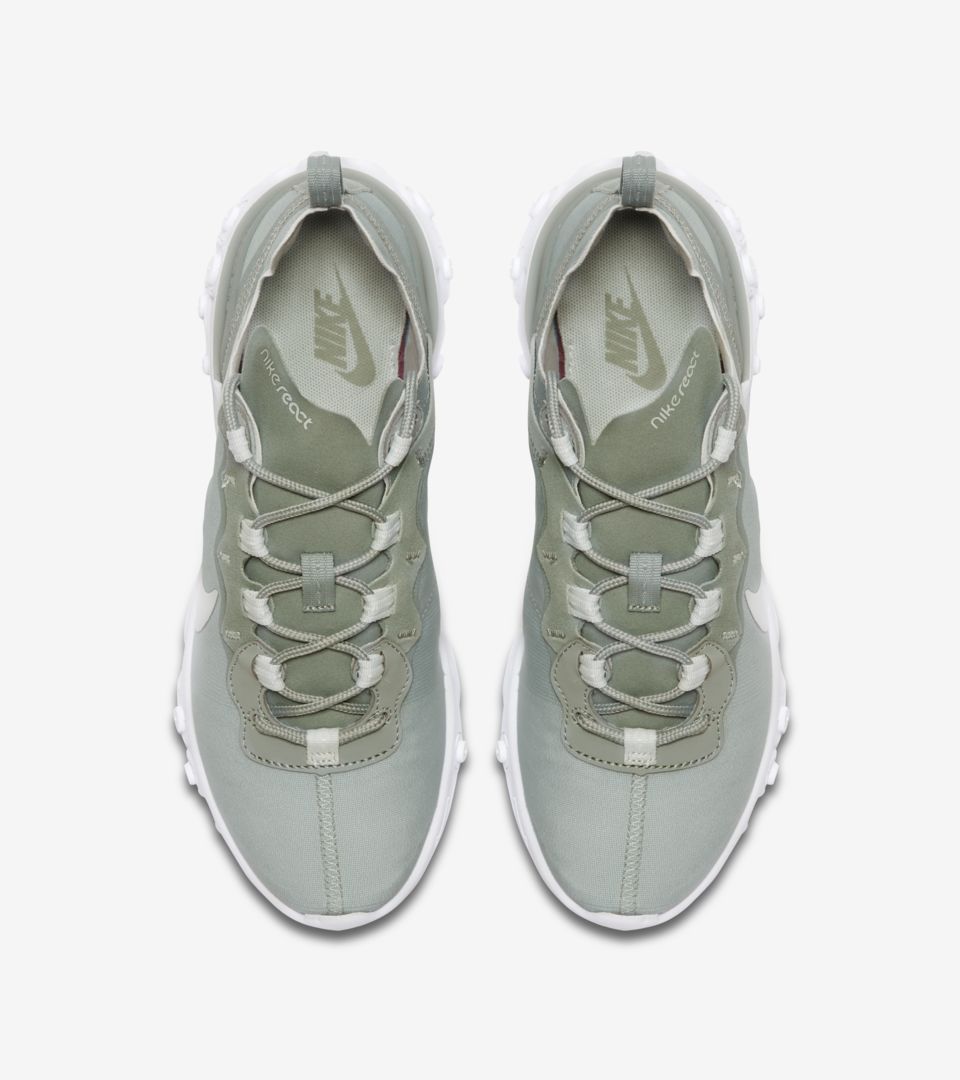Women's Nike React Element 55 'Mica Green & White & Light Silver
