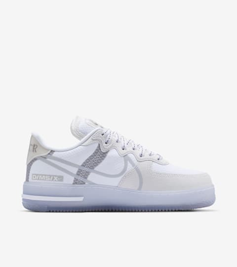 tênis nike air force 1 react light bone