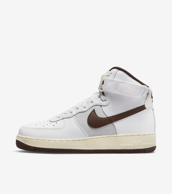 Air Force 1 High 07 White and Light Chocolate DM0209 101 Release Date. Nike SNKRS