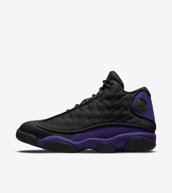 Black jordans with purple logo store