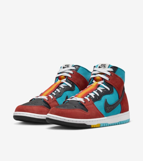 Blue and orange nike high tops new arrivals