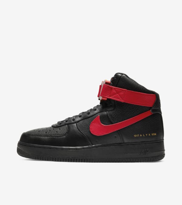 Nike air force 1 black university red 2025