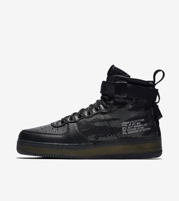 Nike SF AF1 Mid Black Cargo Khaki Nike SNKRS