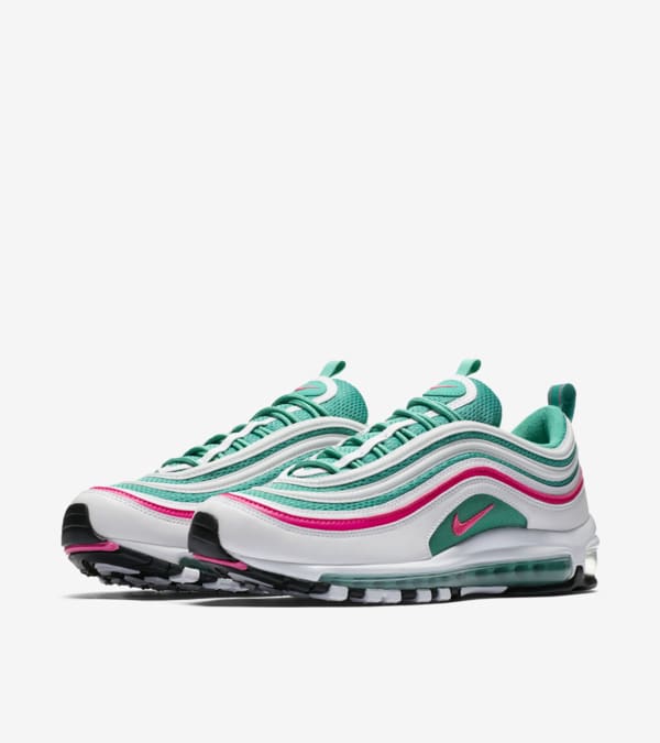 Nike Air Max 97 White Kinetic Green Pink Blast Release Date. Nike SNKRS