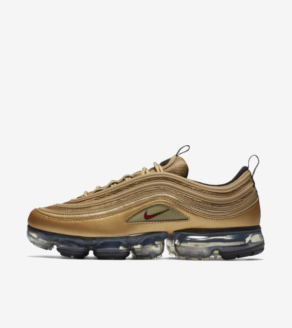 Nike VaporMax 97 Metallic Gold releasedatum. Nike SNKRS