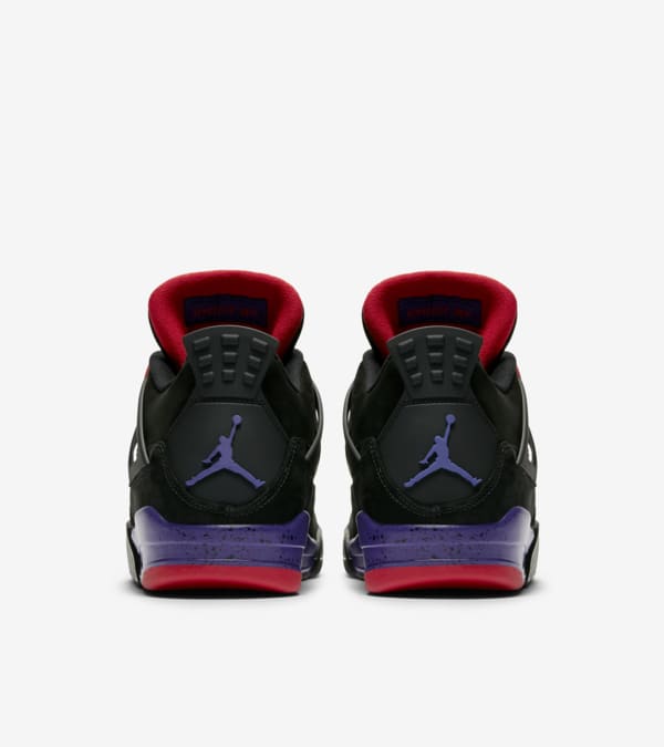Black court purple jordan 4 top
