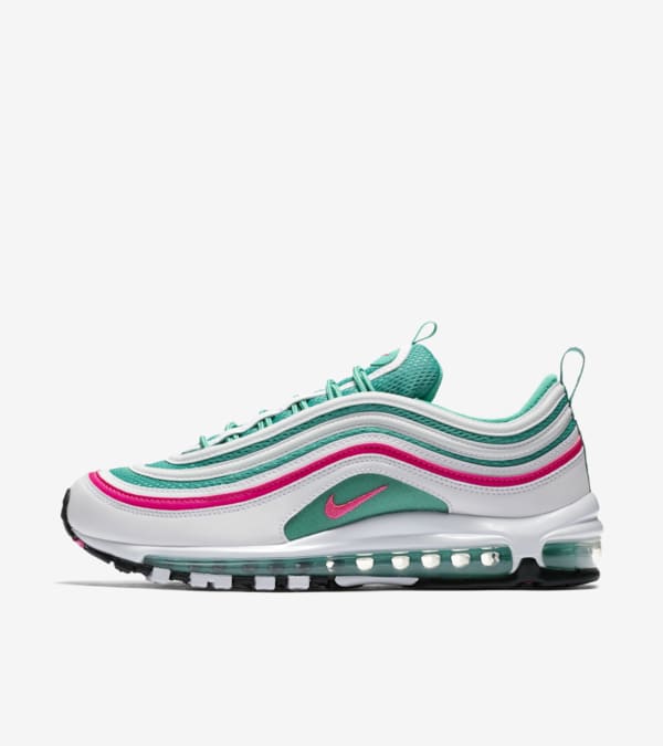 Nike Air Max 97 White Kinetic Green Pink Blast Erscheinungsdatum. Nike SNKRS