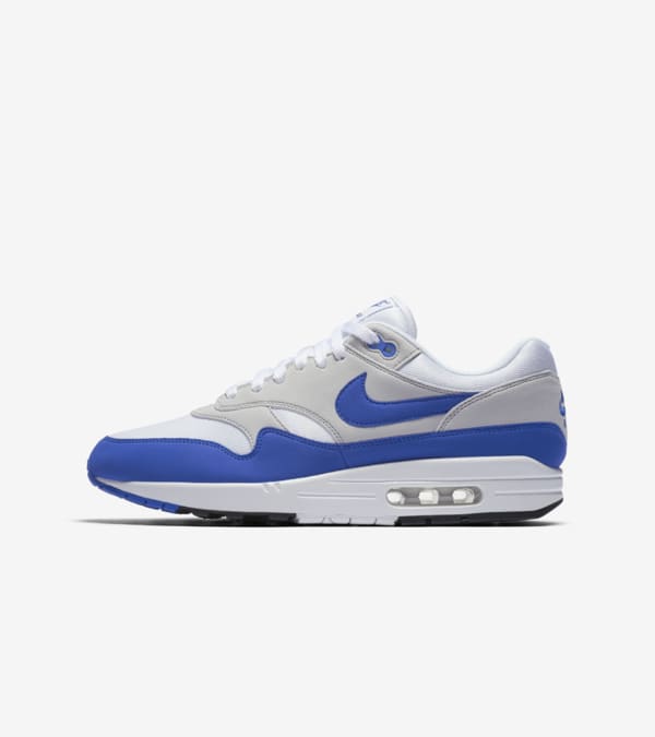 Nike Air Max 1 Anniversary White Neutral Grey Game Royal Release Date. Nike SNKRS