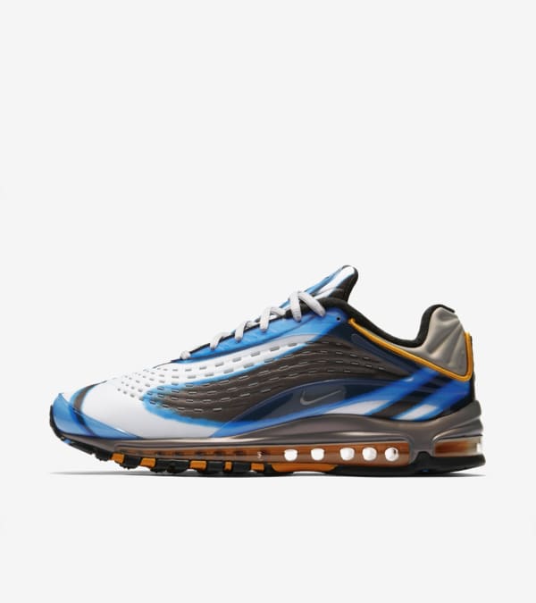 Nike Air Max Deluxe Photo Blue Wolf Grey Orange Peel Release Date. Nike SNKRS