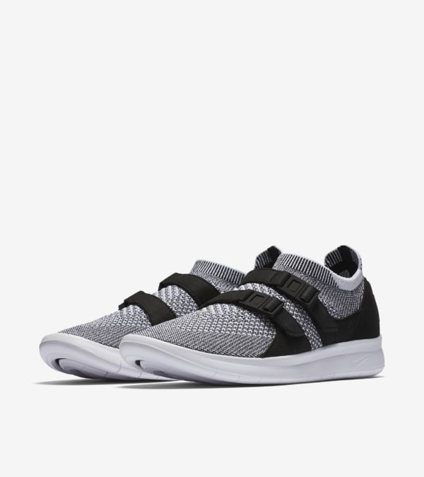 Women s Nike Air Sock Racer Ultra Flyknit Black White Nike SNKRS