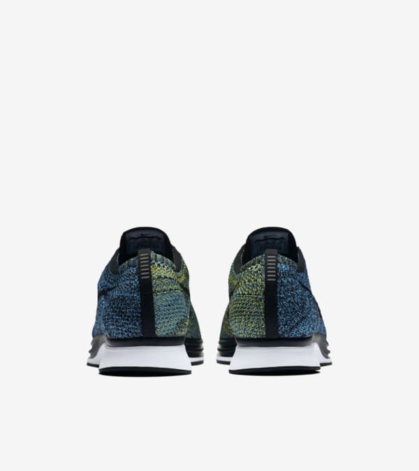 Nike Flyknit Racer Blue Glow Yellow Strike Nike SNKRS
