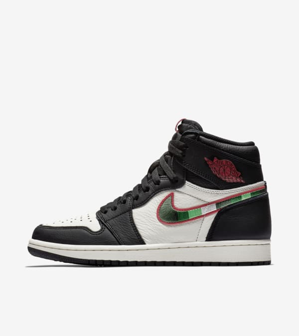 Jordan 1 black varsity red sail store