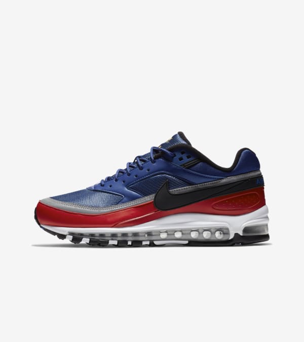 97 BW Deep Royal Blue and University Red and Metallic Silver Nike SNKRS