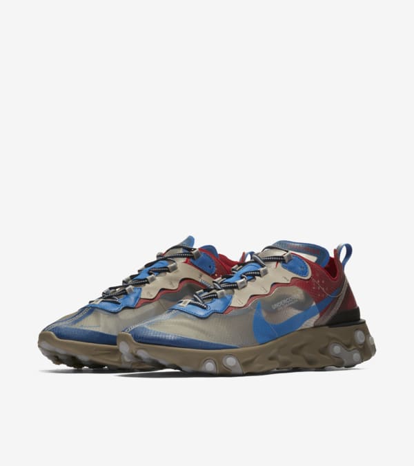 Nike React Element 87 Undercover Light Beige Chalk Signal Blue Release Date. Nike SNKRS