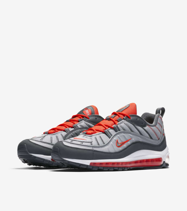 Nike Air Max 98 Wolf Grey Total Crimson Release Date. Nike SNKRS