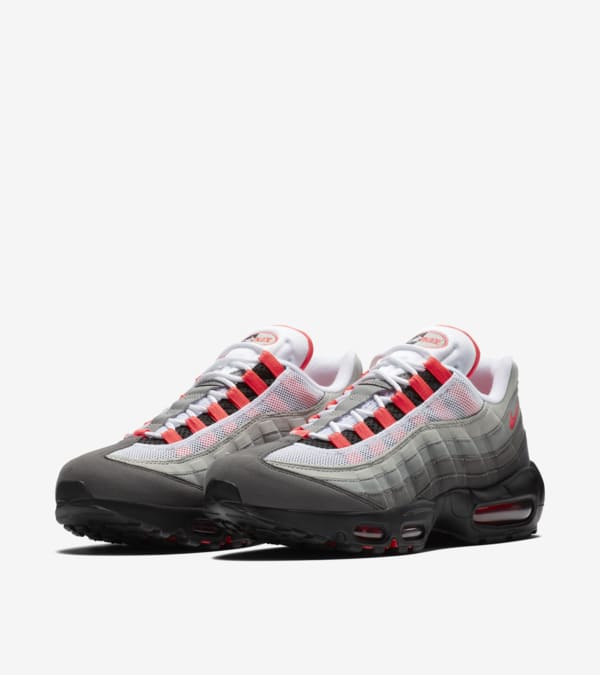 Nike Air Max 95 White and Solar Red and Granite Release Date. Nike SNKRS
